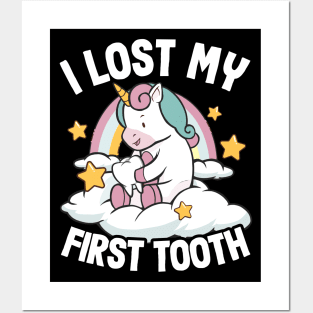 I Lost My First Tooth Tooth Fairy Cute Unicorn Posters and Art